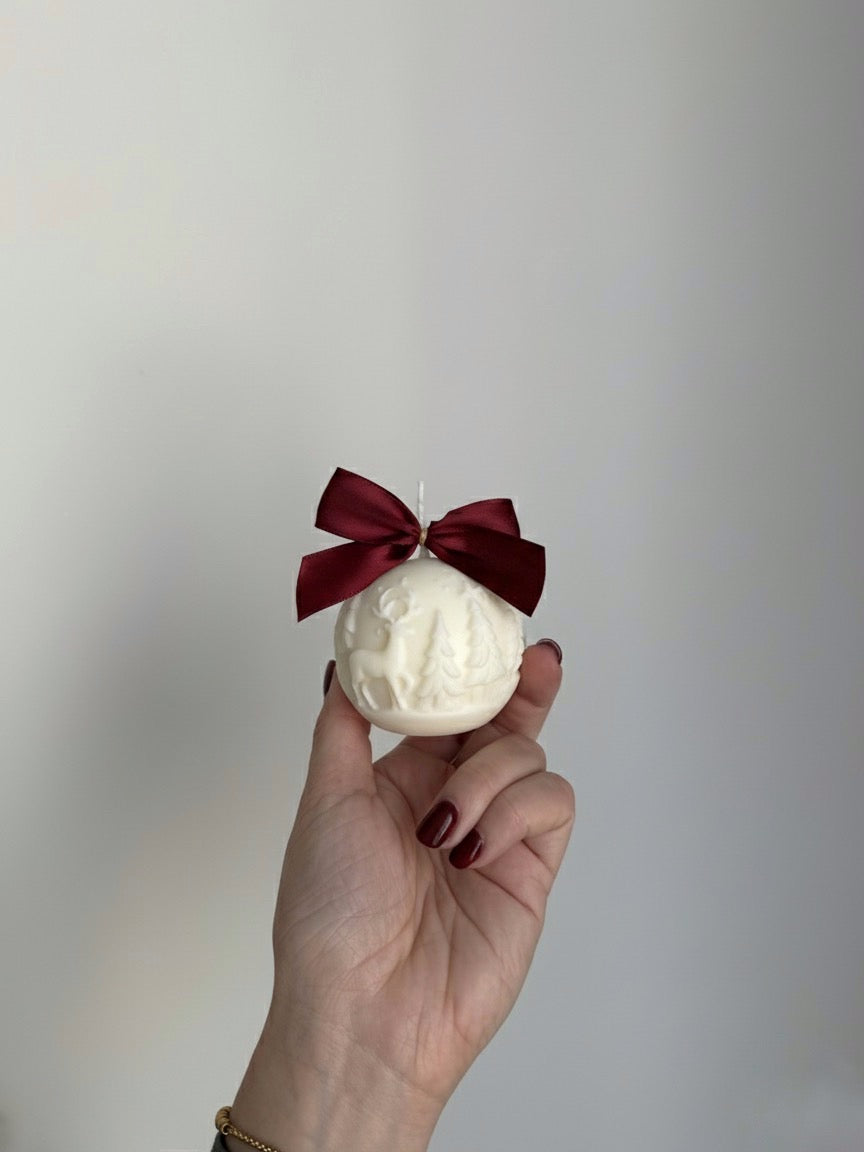 Vela de soja Bola Navideña