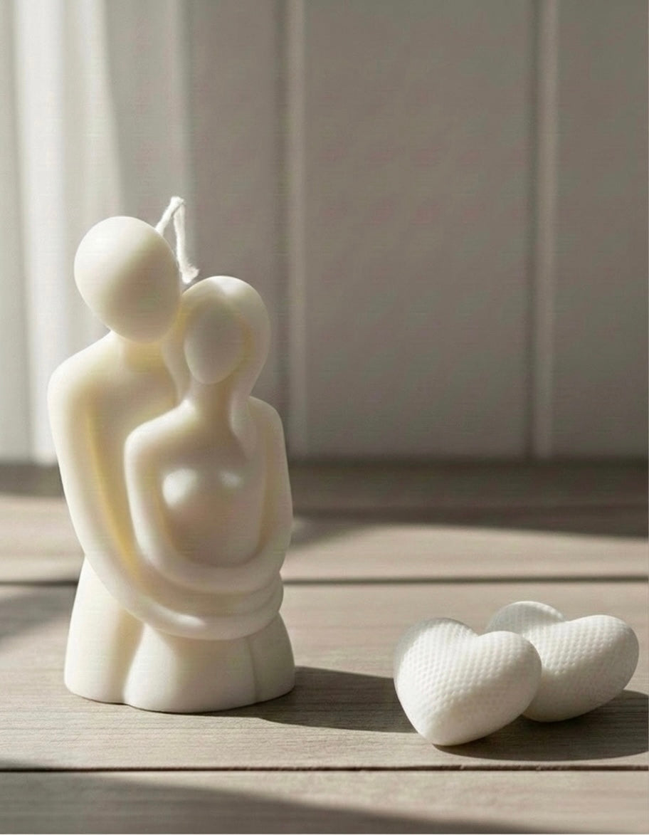 Pack Vela de Soja Pareja + Velas de Corazón