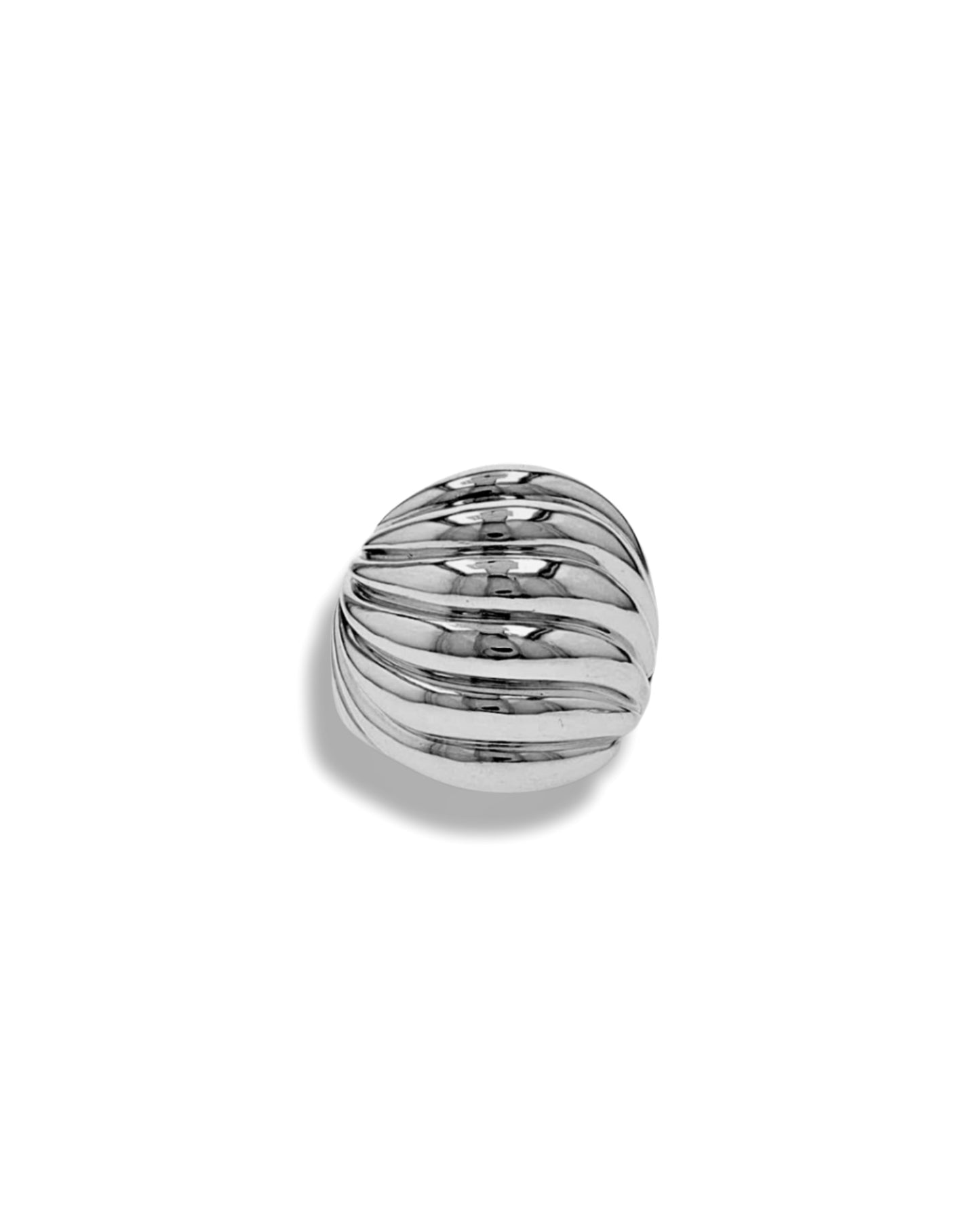 Anillo Onda Plateada