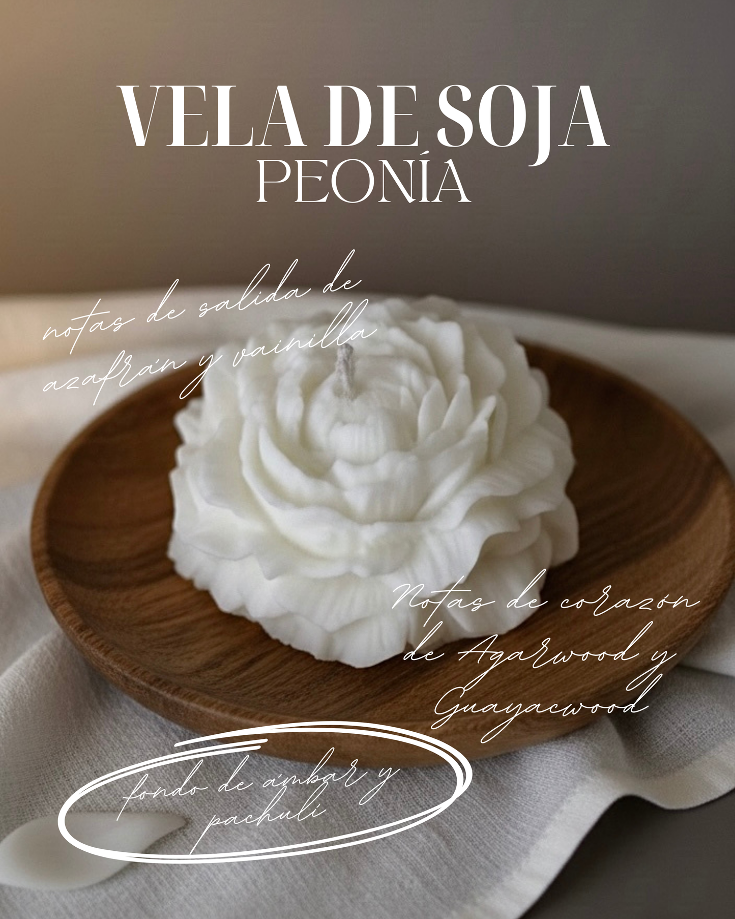 Vela de soja aromática peonía