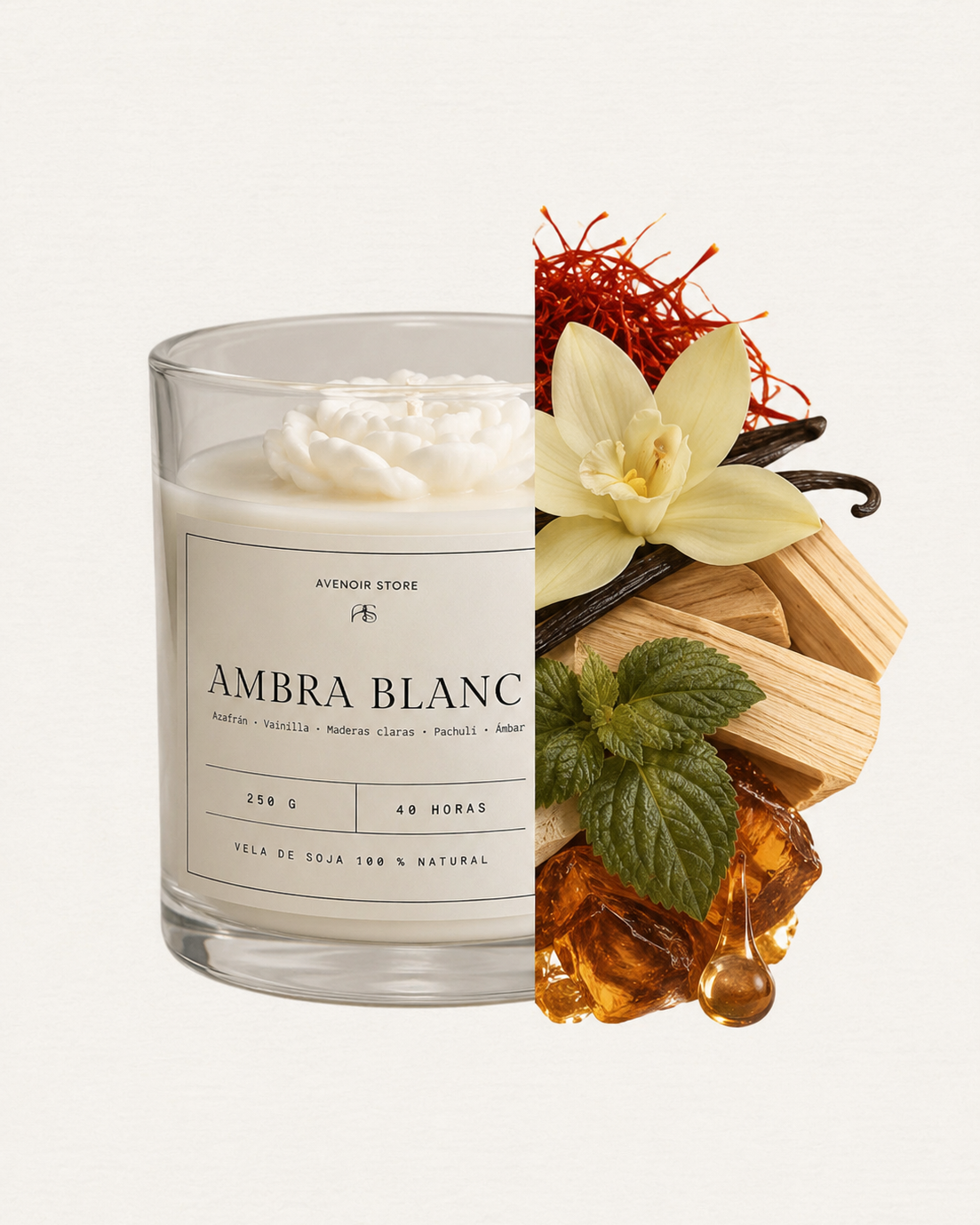 Vela Aromática Ambra Blanc