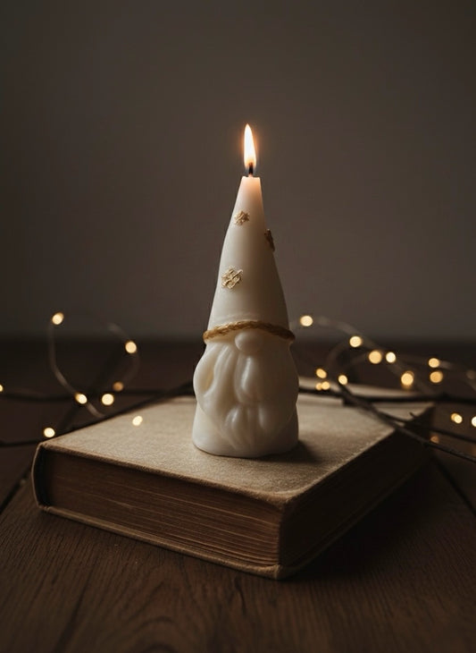 Vela de soja Gnomo navideño