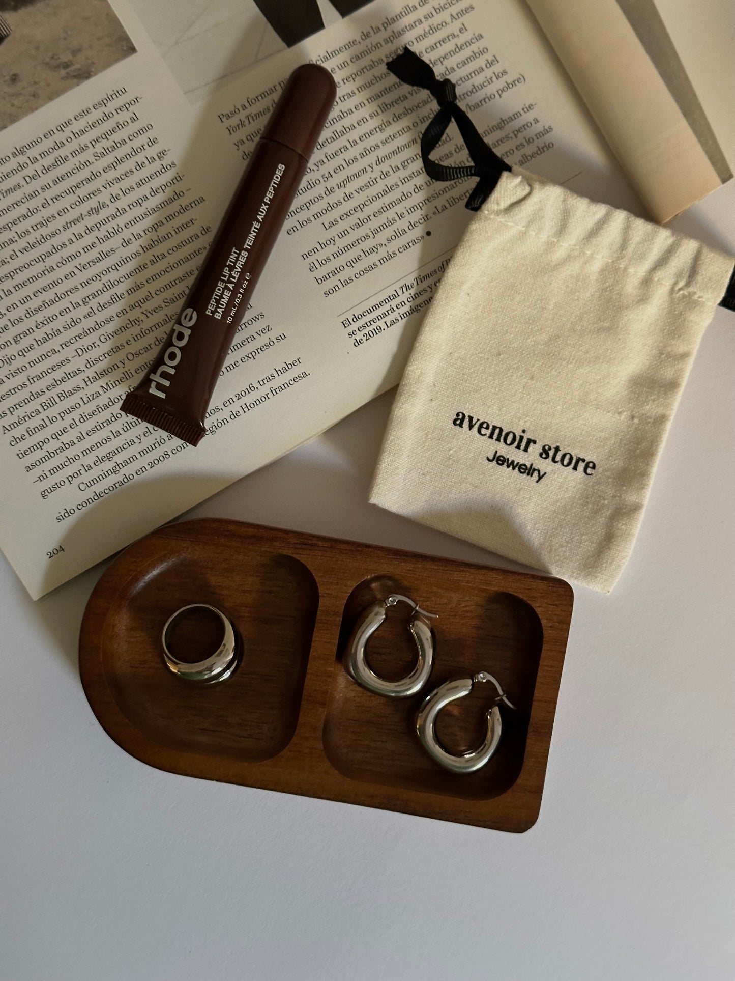 Aros cuadrado plateados