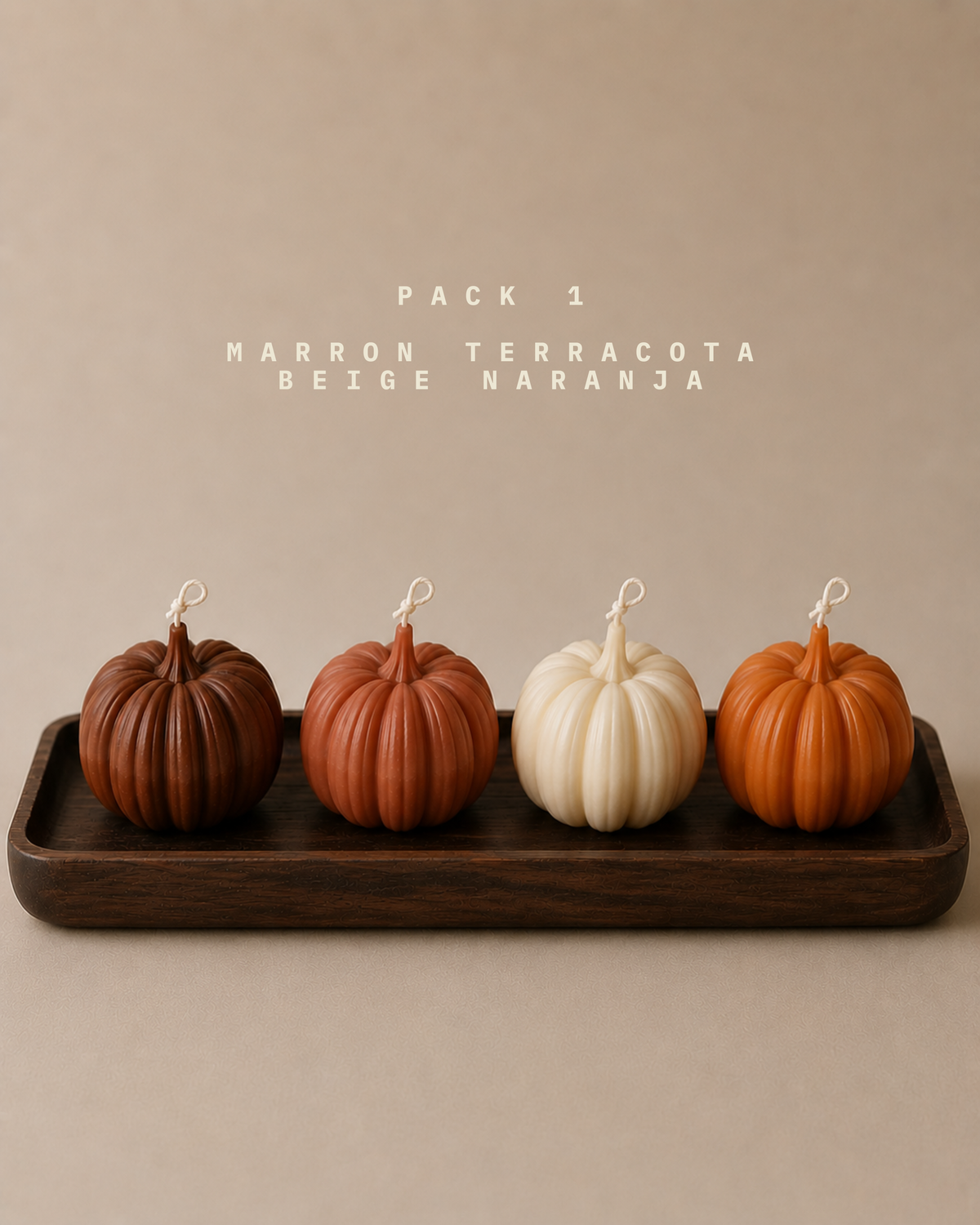 Pack 6 velas calabazas