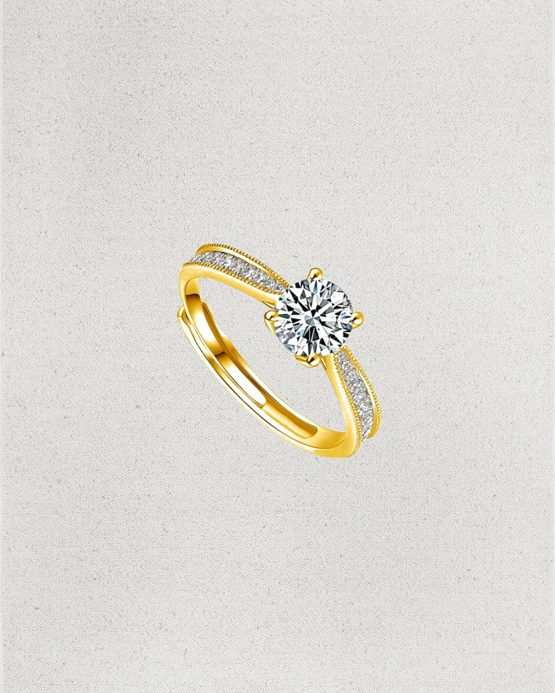 Anillo minimalista con circonita central

