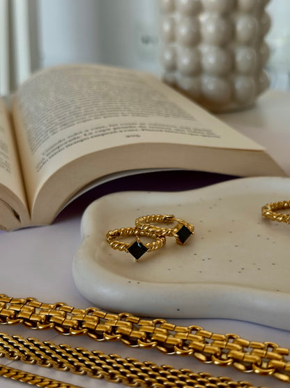 Aros Circonitas negro