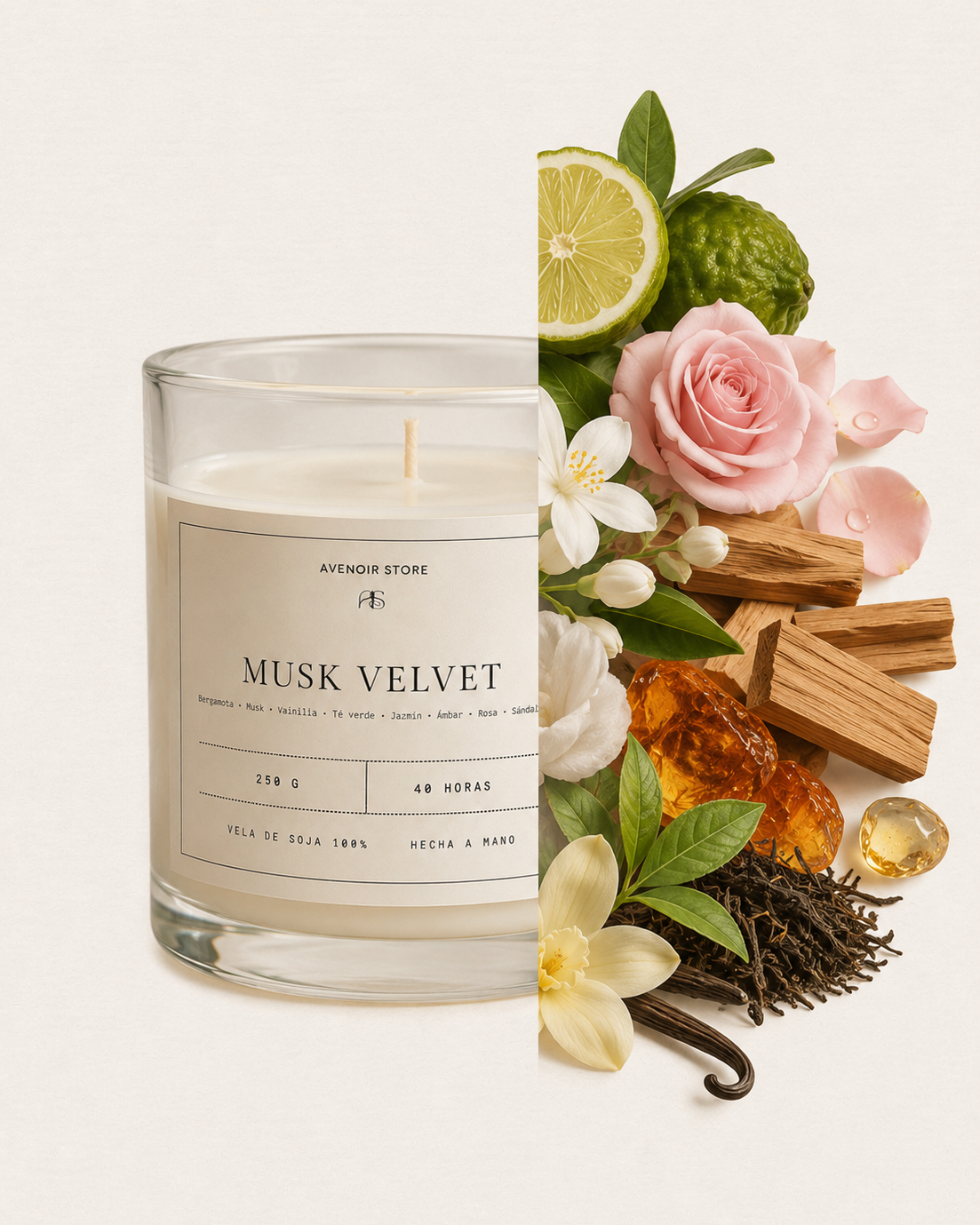 Vela Aromática Musk Velvet