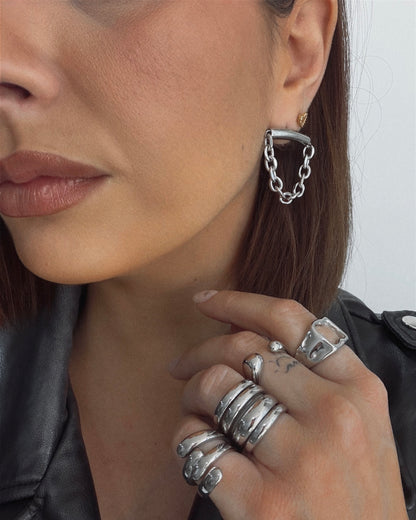 Pendientes Nora Plata