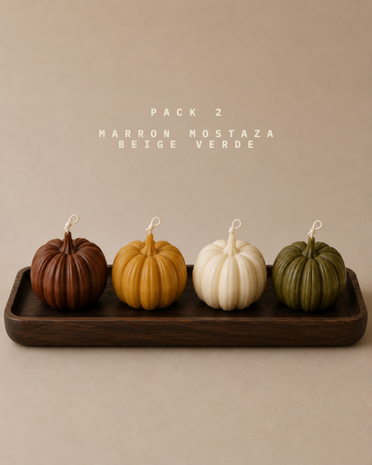 Pack 6 velas calabazas