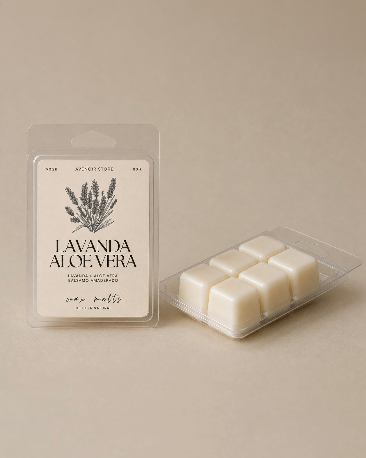 Wax Melts Lavanda y Aloe Vera