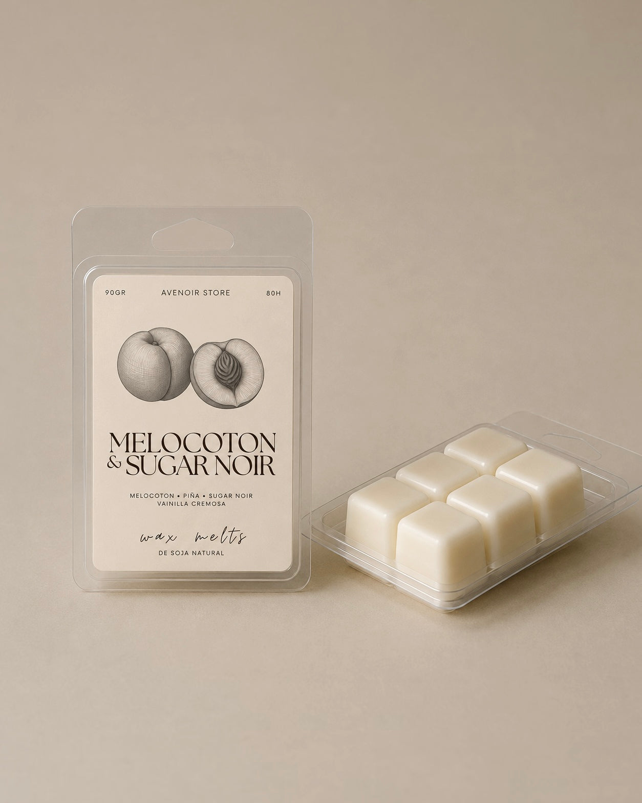 Wax Melts Néctar de melocotón y Sugar Noir