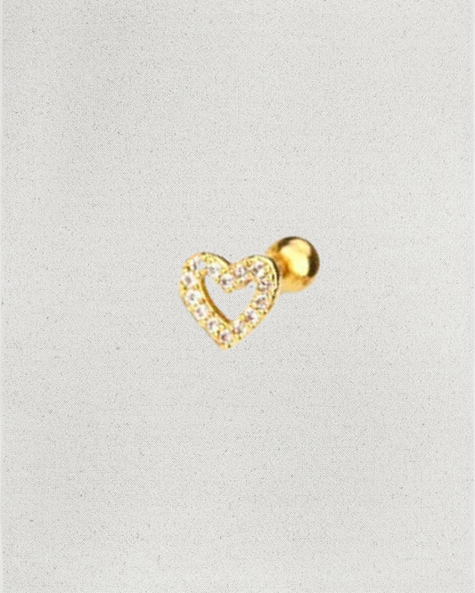 Piercing Corazón Tuerca