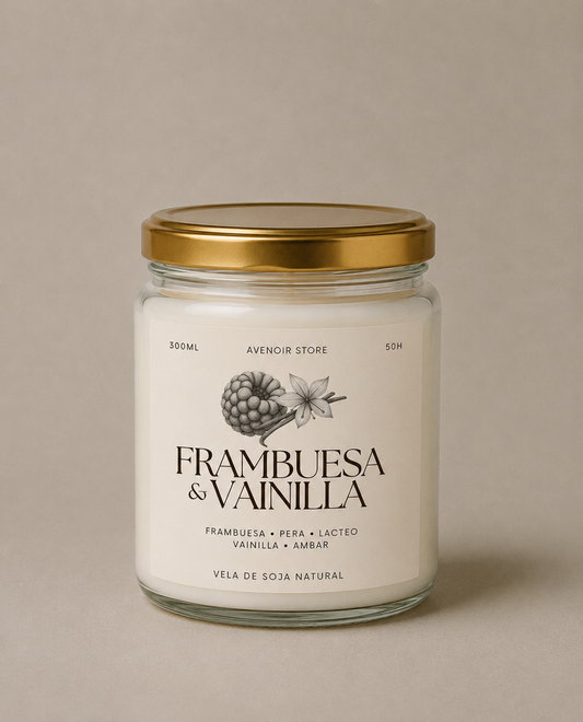 Vela de Frambuesa y Vainilla