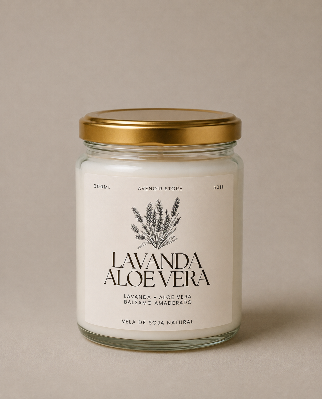 Vela de Lavanda y Aloe Vera