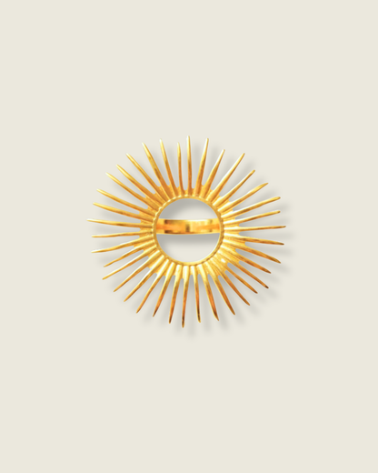 Anillo Rayos Dorados