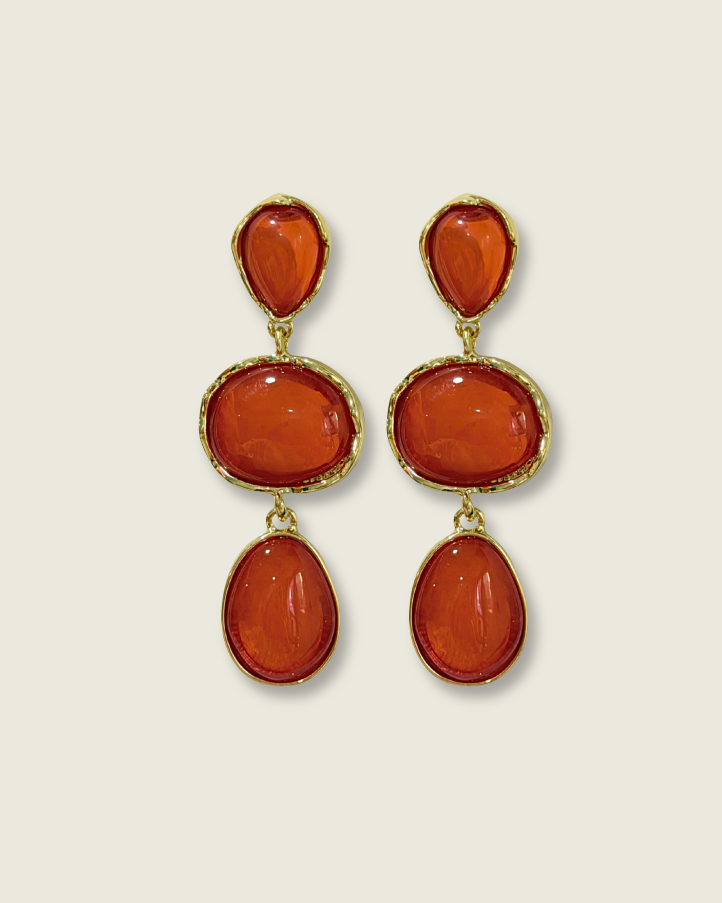 Pendientes de Flamenca Temple Coral
