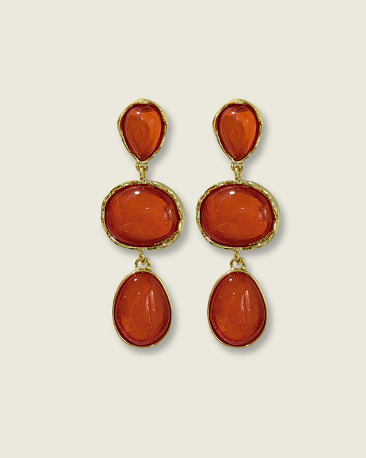 Pendientes de Flamenca Temple Coral