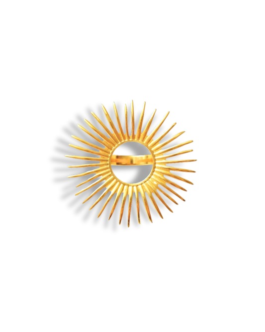 Anillo Rayos Dorados