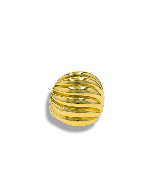 Anillo Onda Dorada
