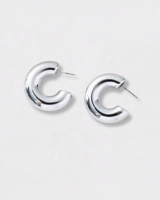 Aros Cairo liso Plata