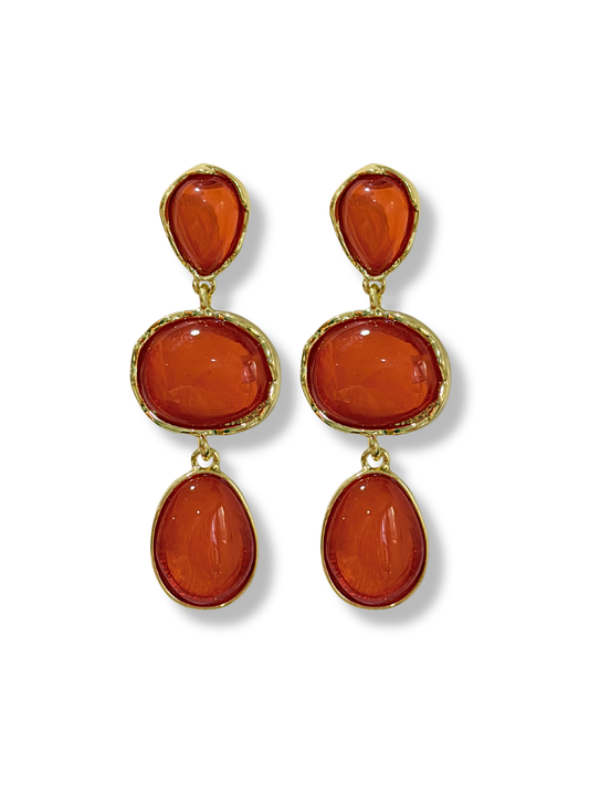 Pendientes de Flamenca Temple Coral