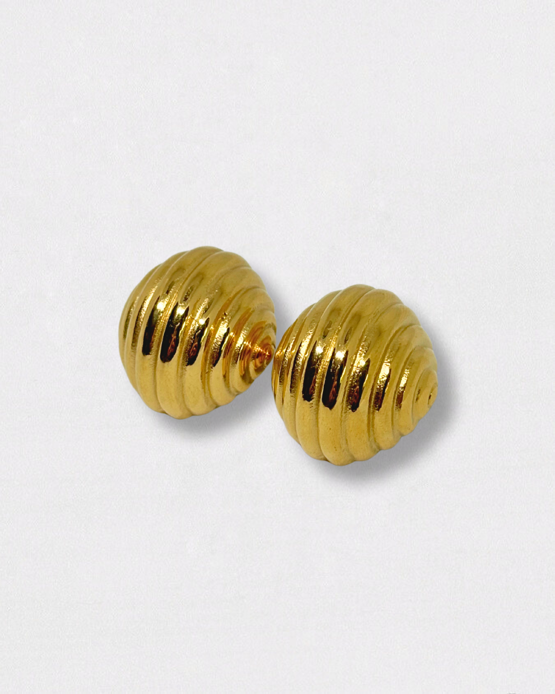Pendientes grandes de acero inoxidable, oro y textura de rayas 