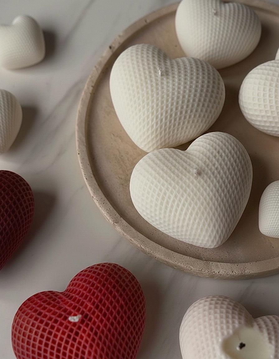 Vela de soja Corazones aromáticas