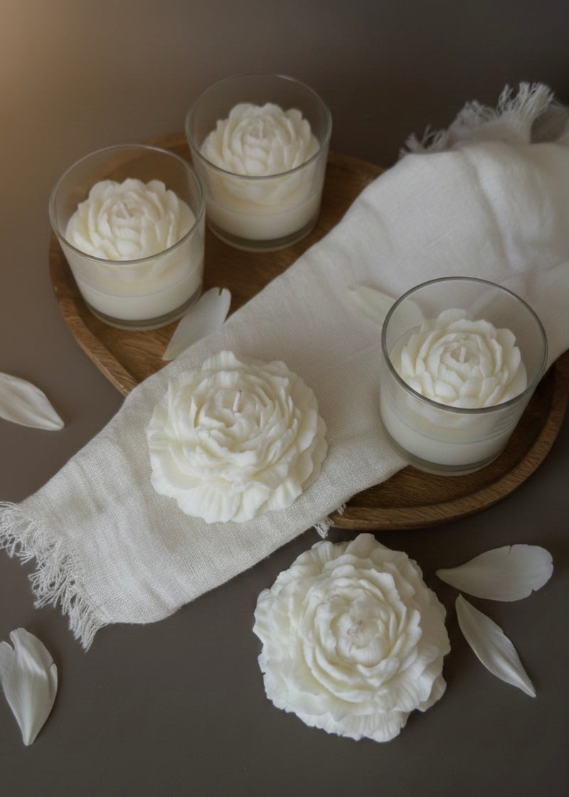 Vela de soja Peonías