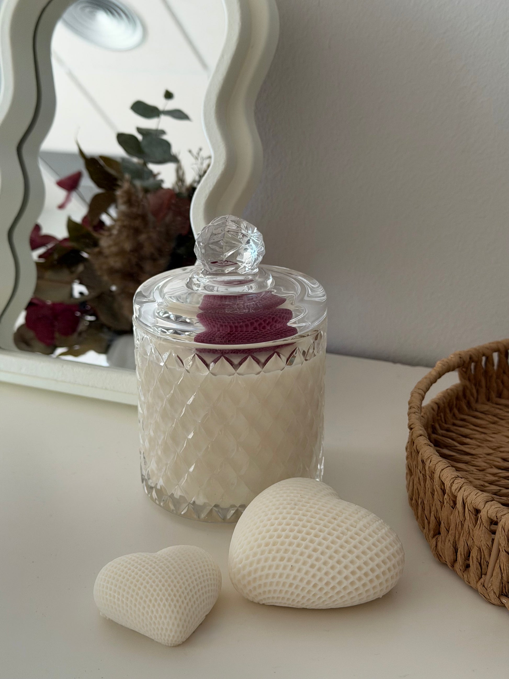 Vela de soja con joya