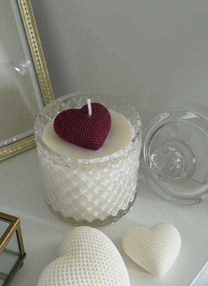 Vela de soja de Corazones 