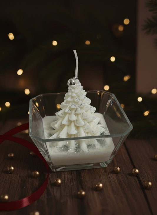 Vela de soja de Navidad de abeto navideno 