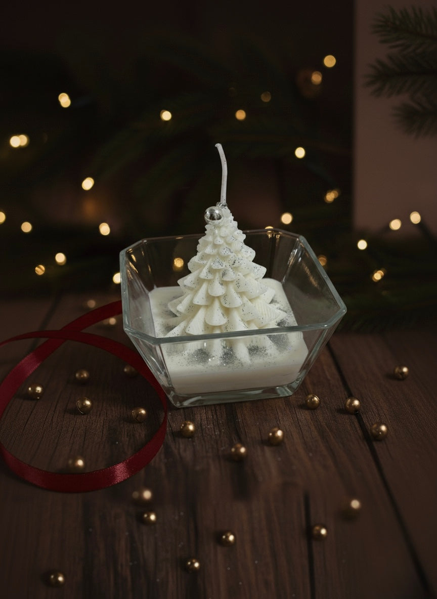 Vela de soja de Navidad pino