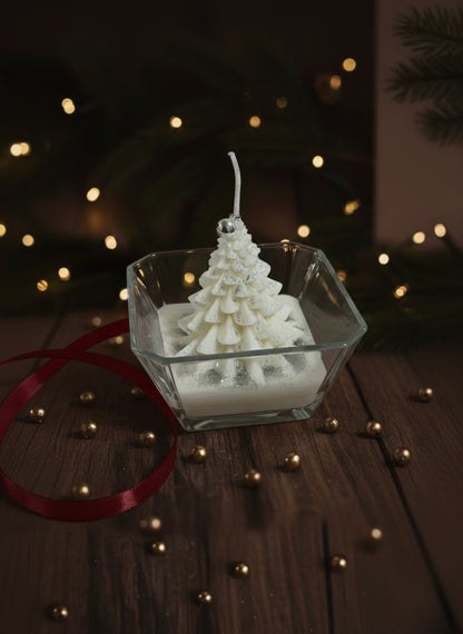Vela de soja de Navidad pino